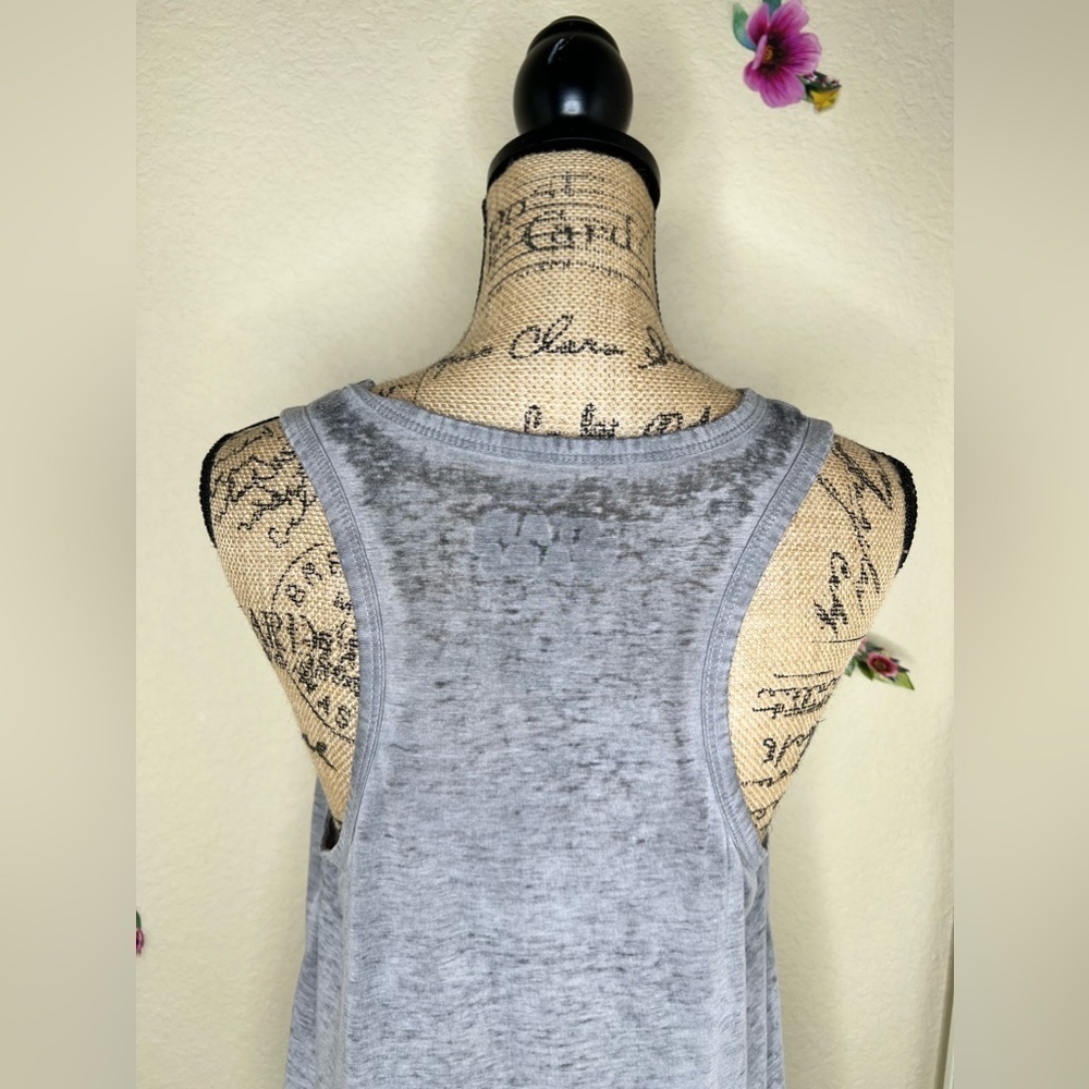 Star Wars Distressed Look Grey Tank Top with Darth Vader, R2-D2, C-3PO Size L - Picture 10 of 13